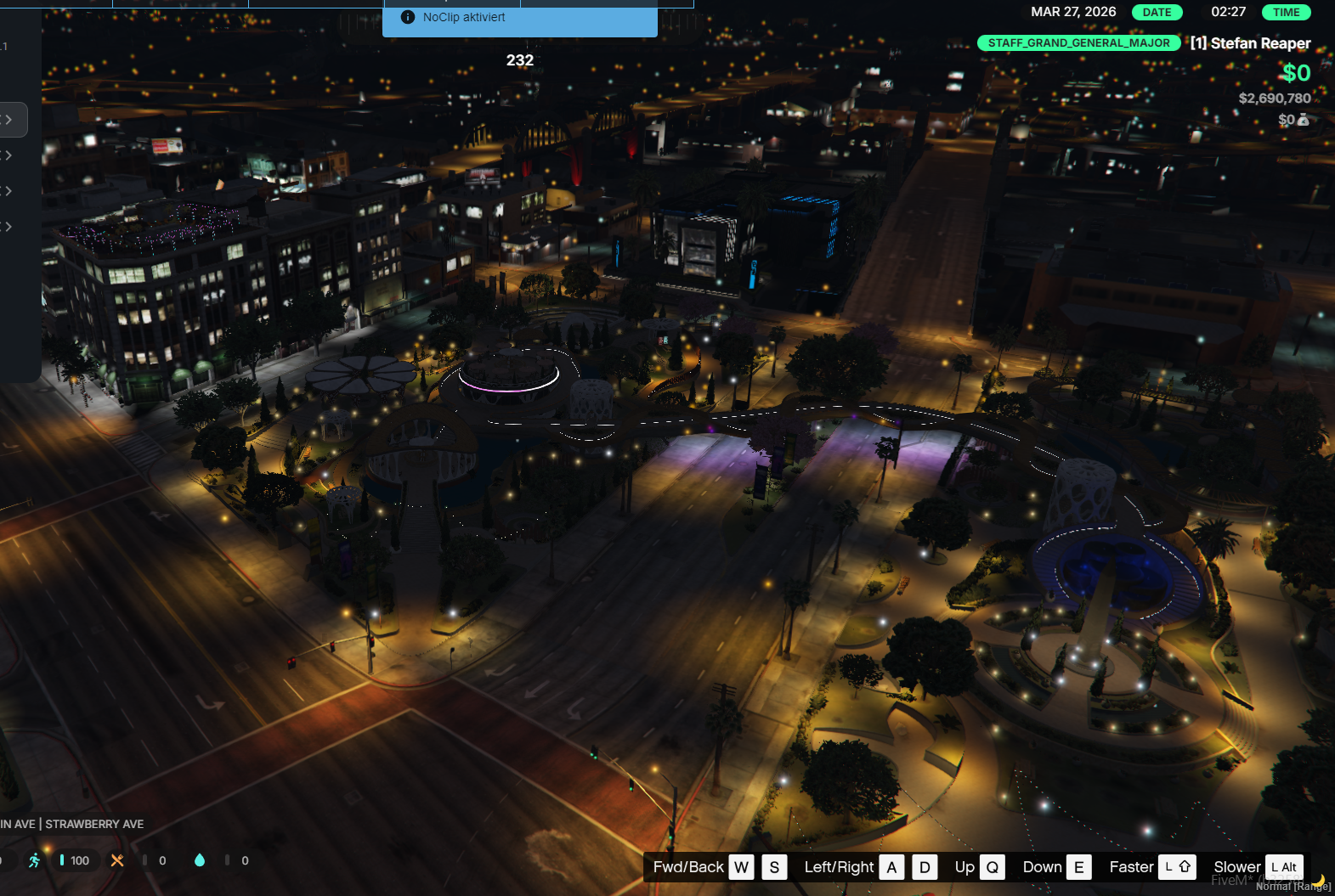 Mission Row bei Nacht